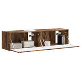 TV Wall Cabinet Wall-mounted 2 pcs Smoked Oak 60 x 31 x 29.5 cm 892200