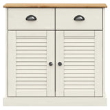 Highboard VIGO White 78x40x175 cm Solid Wood Pine 3188302