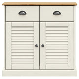 Highboard "VIGO" White 78x40x175 cm Solid Wood Pine 3188302