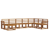Outdoor Sofa Set 8 pcs Natural Solid Acacia Wood 3366812