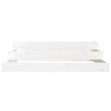 Planter White 107x107x27 cm Solid Wood Pine 823914