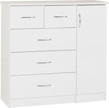 ZNTS Nevada 5 Drawer Low Wardrobe 100-101-105