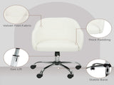46-56 cm Velvet-feel Office Chair - Cream T3398P377437