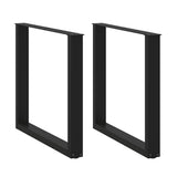 Dining Table Legs U-Shaped 2 pcs Black 90x cm Steel 4013192
