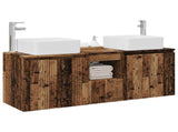 Bathroom Cabinet Set 3 pcs Old Wood 49.5 x 41 x 63 cm 3405645