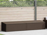 Garden Storage Box Brown 220x50x58 cm Poly Rattan 4104075