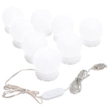 Wall Mirror with LED Lights Round Glass 3078640
