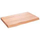Table Top Light Brown 80x50x cm Treated Solid Wood Oak 3156358