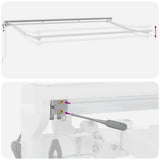 Awning Frame Retractable White 3.5 x 2 m Powder-coated Steel 42002533