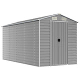 Garden Shed Light Grey Galvanised Steel Large Garden Shed 3188245
