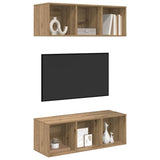 TV Cabinet Set Wall-mounted 2 pcs Artisan Oak 37 x 37 x 107 cm 3393575