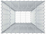 Gabion Raised Bed 50 x 50 x 150 cm Galvanised Steel Silver 42033332