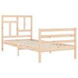 Bed Frame without Mattress 90x200 cm Solid Wood 3194946