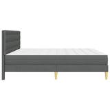 Bed Frame with Mattress Dark Grey Fabric 3415266