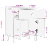 ZNTS Bedside Cabinet 50x33x60 cm Solid Wood Mango 356902