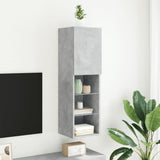 TV Cabinet with LED Lights Concrete Grey 30.5x30x102 cm 837021