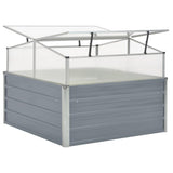 Greenhouse 100x100x85 cm Galvanised Steel Grey 42406