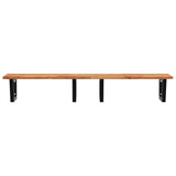 Basin Shelf Wall Mounted Steel and Solid Wood Acacia 3302847