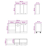 Kitchen Unit LYON 5 pcs White Engineered Wood 3438219