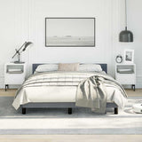 Bed Frame without Mattress Dark Grey Full Velvet 347604