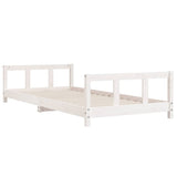 Kids Bed Frame White 90x200 cm Solid Wood Pine 834424