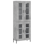 Highboard Concrete Grey 69.5x34x180 cm Engineered Wood 3198285