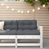 Garden Corner Sofa White Solid Wood Pine 825500