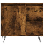ZNTS 3 Piece Bathroom Furniture Set Smoked Oak Engineered Wood 3190226