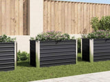Garden Raised Bed Anthracite 100x40x77 cm Galvanised Steel 45732