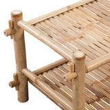 ZNTS 2-Tier Bamboo Shoe Rack 242490