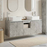 Bathroom Cabinet Set 3 pcs Concrete Grey 53 x 35 x 63 cm 3405660