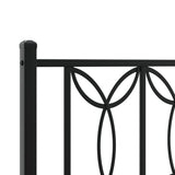 Metal Bed Frame without Mattress with Footboard Black 150x200cm 376148