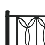 Metal Bed Frame without Mattress with Headboard Black 80x200cm 376119