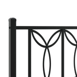 Metal Bed Frame without Mattress with Headboard Black 80x200cm 376119