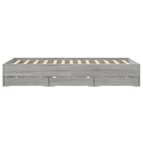 Bed Frame with Drawers without Mattress Grey Sonoma 140x190 cm 3207306