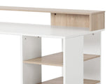 Computer Desk with Drawers and Storage Shelves, Office Desk Writing Table with Printer Stand, Large T3398P377527