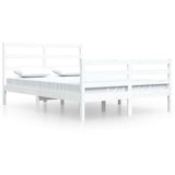 Bed Frame without Mattress White Solid Wood Pine 140x200 cm 3105007