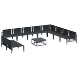 Garden Sofa Set Anthracite Steel 3378999