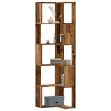 Corner Bookcase 5-Tier Old Wood 50x50x179 cm Engineered Wood 852589