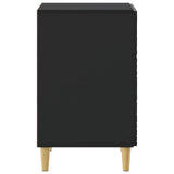 Bedside Table Black 43 x 39.5 x 66.5 cm Engineered Wood 895016
