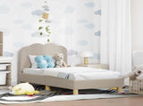 Toddler Bed Frame with Headboard Light Grey 70 x 140 cm 42010966