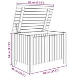 Storage Box with Lid RANA White 80x49x54 cm Solid Wood Pine 4002330