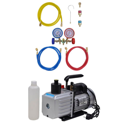 Vacuum Pump with 2-way Manifold Gauge Set for Air Conditioning 3100289
