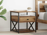 Bedside Cabinet Old Wood 40 x 42 x 55 cm Engineered Wood 881881