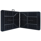 Folding Garden Table Black 180x75x72 cm HDPE Imitation Rattan 48831