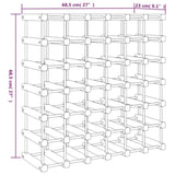 Wine Rack for 42 Bottles 68.5x23x68.5 cm Solid Wood Pine 353752