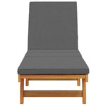 Sun Lounger Reclining Brown 63 x 199 x 85cm Solid Acacia wood 4105536
