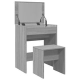 Dressing Table and Stool Grey Sonoma 60x40x113,5 cm 848218