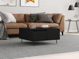 Coffee Table Black 55x55x36.5 cm Engineered Wood 830757