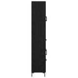 Highboard with Drawer 2 pcs Black Oak Engineered Wood 3416215